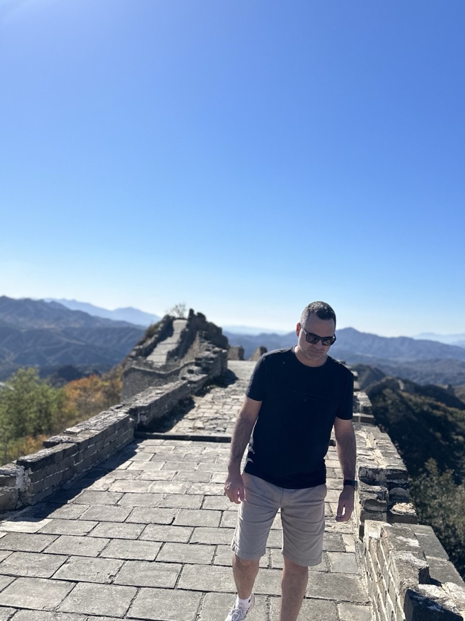 Newton Garcia on the Great Wall of China